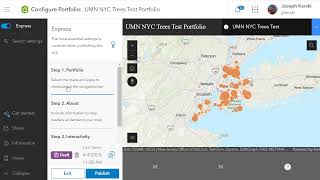 Creating an ArcGIS portfolio instant app from 2 web maps