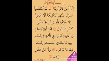 آيات ثلاث من سورة فصلت