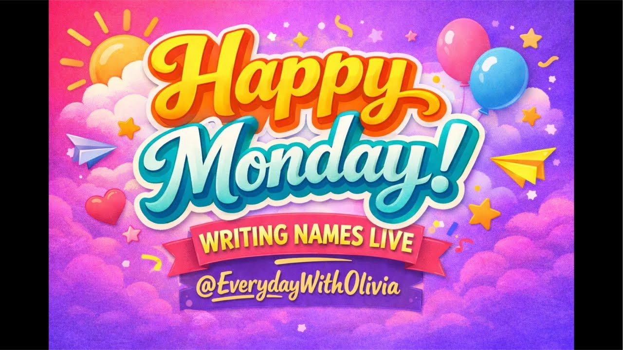 Happy Monday Writing Names Live!