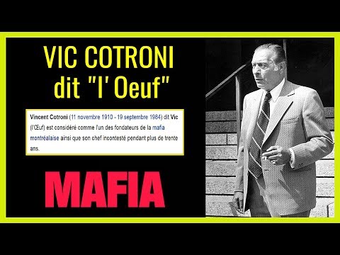 Mafia.Vic COTRONI. Chef de gang calabrais à Montréal