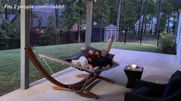 Relax in Style with the Suncreat ☀️ 2-Person Quilted Hammock!