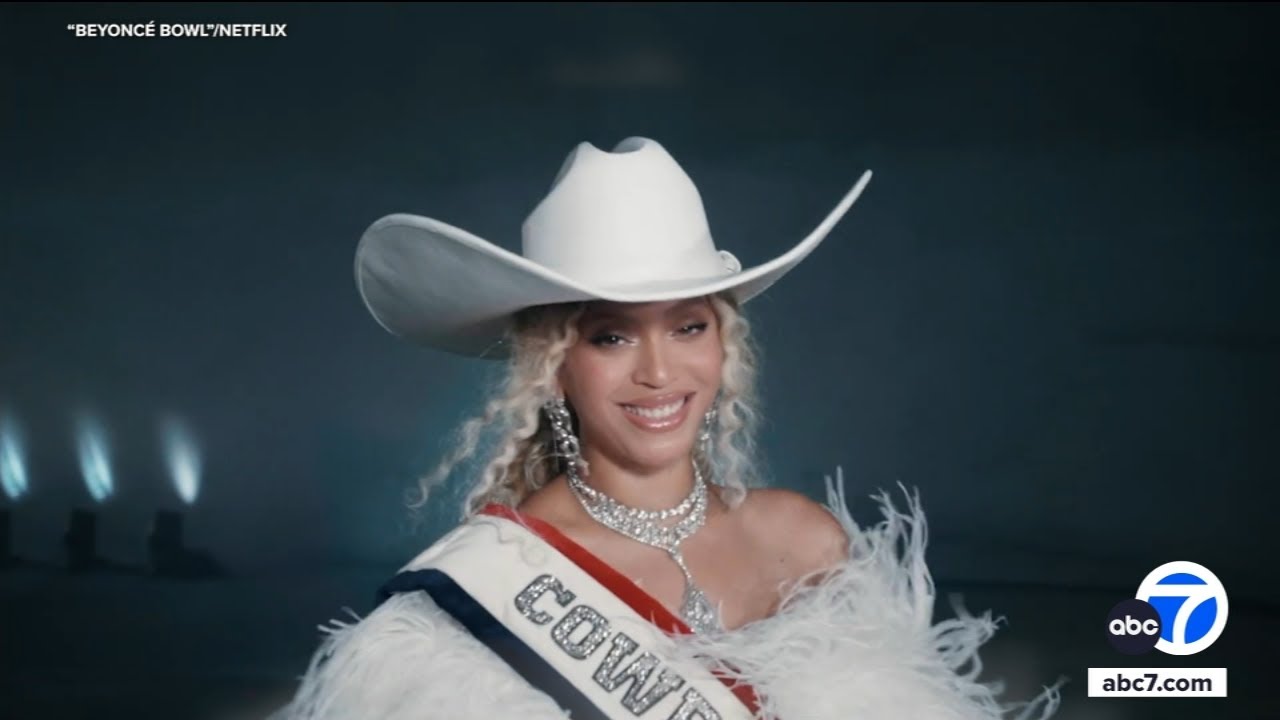 Beyoncé's white cowboy hat from Netflix halftime special created by LA ...
