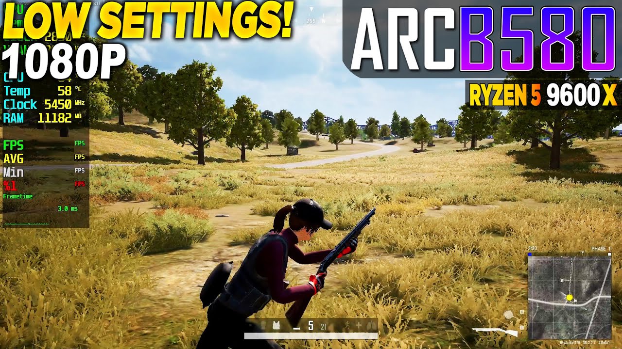 PUBG Arc B580 + Ryzen 5 9600x - 1080p Very Low, - YouTube PUBG Arc B580 + Ryzen 5 9600x - 1080p Very Low, - YouTube