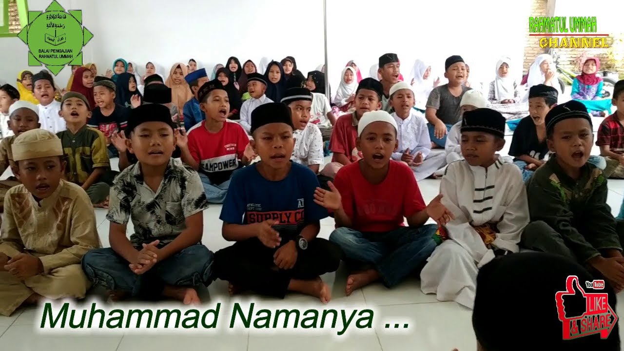 "Bulan Maulid Tiba" Oleh Santri Balai Pengajian Rahmatul Ummah - YouTube