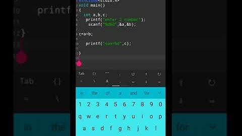 Sum of two numbers | C Language | #short #c #tutorial