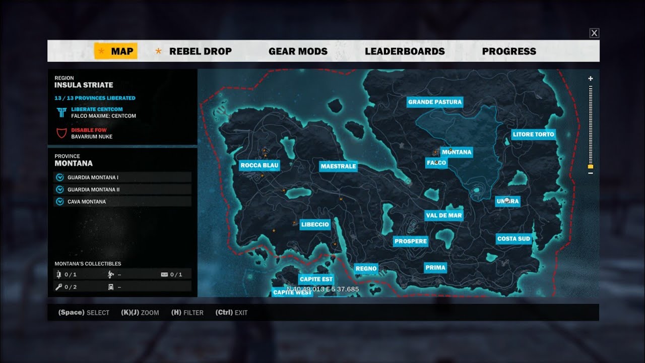 Карта just cause 3 с поселениями