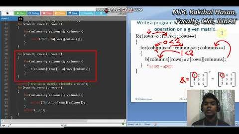 6.8 Programming Exercise (Transpose Matrix)