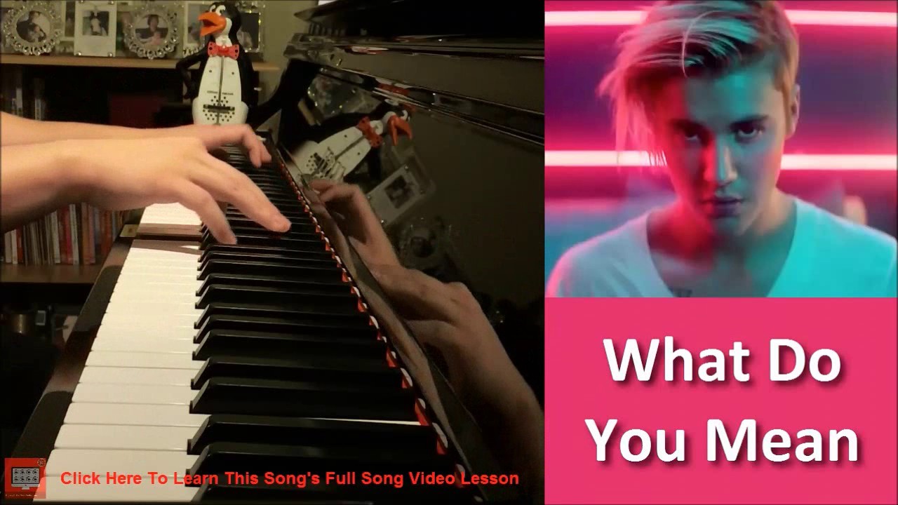 Justin Bieber What Do You Mean (Piano Cover by Amosdoll) YouTube