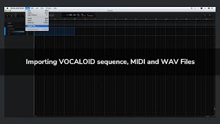 Importing VOCALOID sequence, MIDI and WAV Files screenshot 4