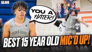 We Mic'd Up the #1 Ranked 15 Year Old Hooper in the World 🎤🔥 | Tyran Stokes SLAM Mic'd Up