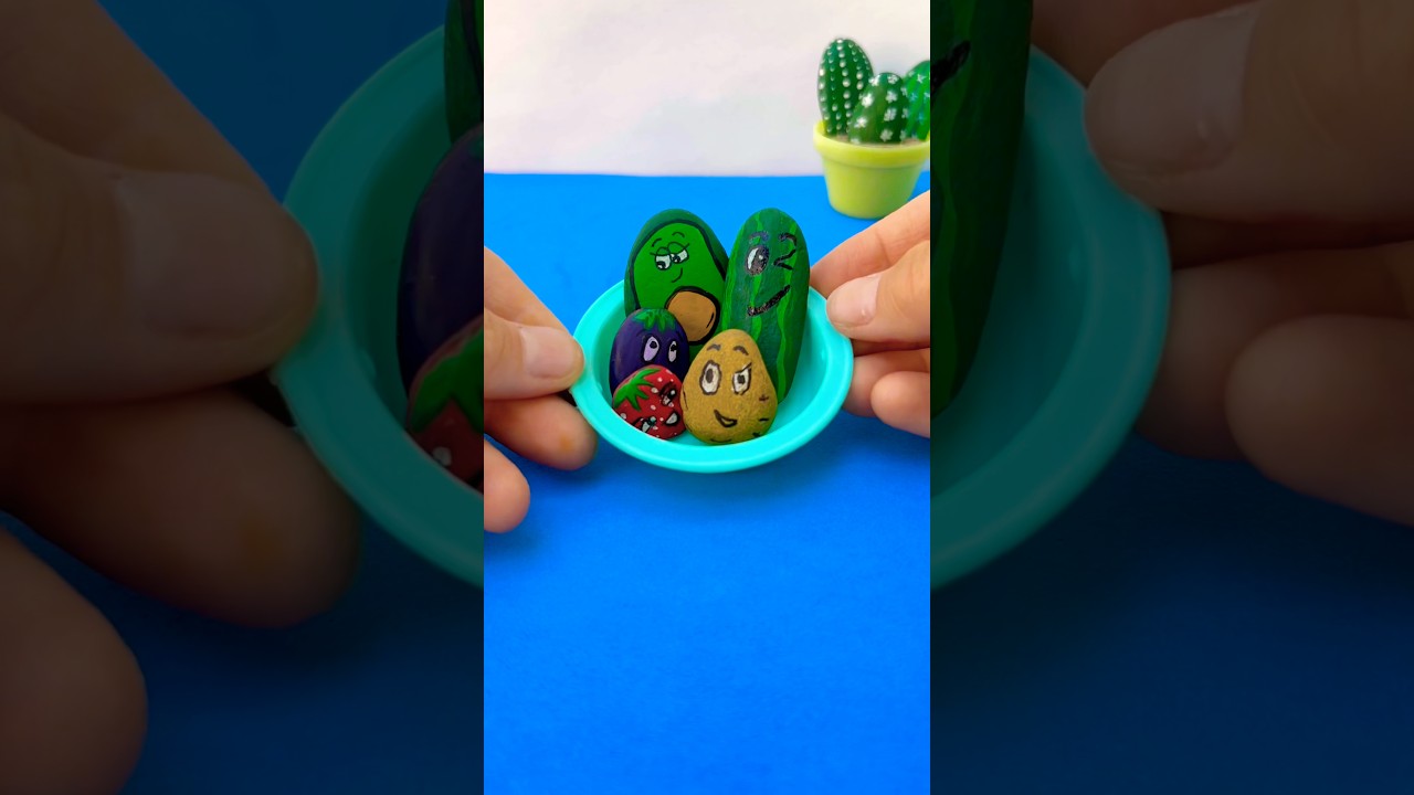 Милые Овощи Из камней 