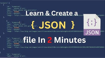 Create a json file in 2 mintues | What is json? | Bangla Tutorial - json কি ও কিভাবে তৈরি করতে হয় ?