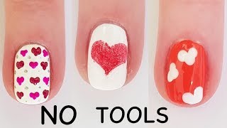 Easy Heart Nail Art Designs without tools 💅/ Nail Art Compilation