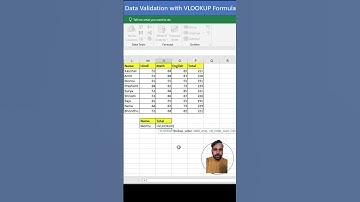 VLOOKUP formula with Data validation in excel #excel #exceltips #exceltutorial #msexcel #exceltech