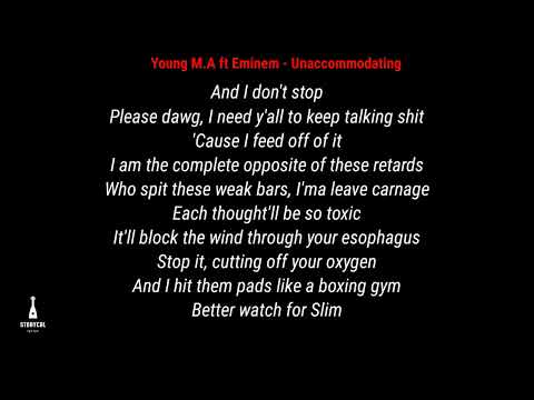 Young M.A ft Eminem - Unaccommodating Lyrics