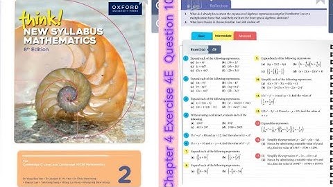 Oxford Think New Syllabus Mathematics 8th Edition Book 2 || Chapter 4 | Exercise 4E | Question 10