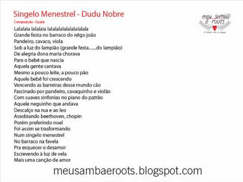 singelo menestrel dudu nobre