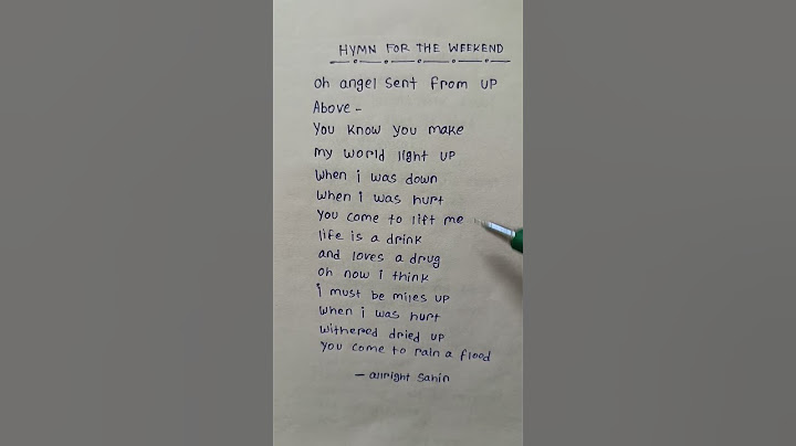 Coldplay ~ Hymn For The Weekend [Lyrics]