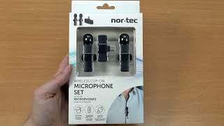 Super Handig .. Nor-Tec Wireless Smartphone Clip On Microphone Set