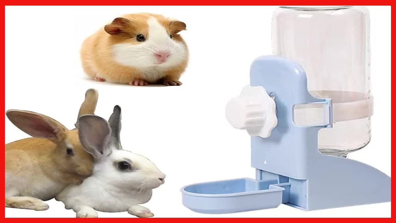 Rabbit Water Bottle, Guinea Pig Water Bottle,17oz Hanging Fountain Automatic Dispenser No Drip Water