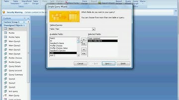 Microsoft Access 2007 Lesson 4 Simple Query Wizard