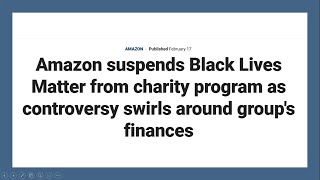 Amazon suspends BLM from charity program.