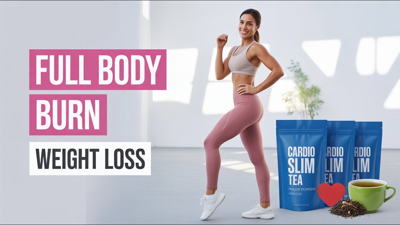 Full Body Burn Workout 💪 + Cardio Slim Tea 🍵 | Fast Weight Loss Combo! #fitlifehacks #fitness
