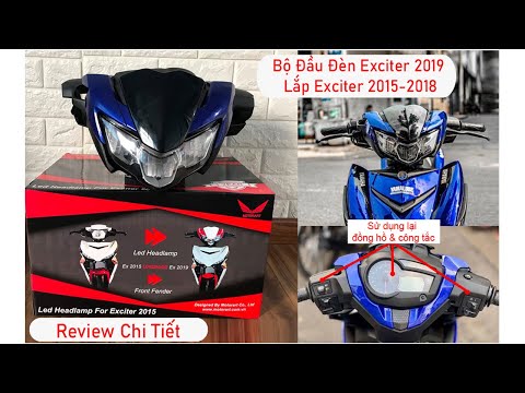 Video REVIEW CHI TIẾT BỘ ĐẦU ĐÈN EXCITER 2019 LẮP CHO... - youtube