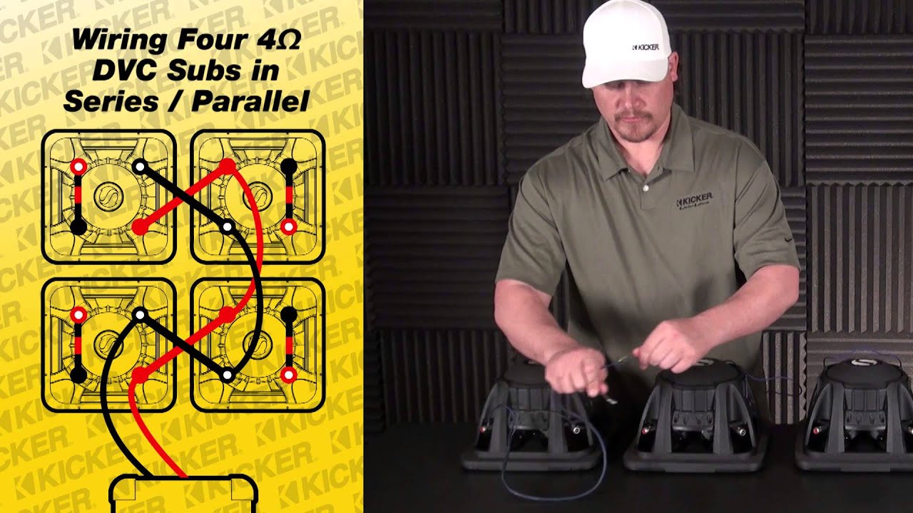 Subwoofer Wiring: Four DVC Subs in Series Parallel - YouTube