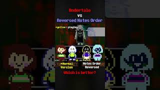 Undertale (Main Theme) Noter Order Reversed Comparison #undertale #deltarune #deltarunechapter3