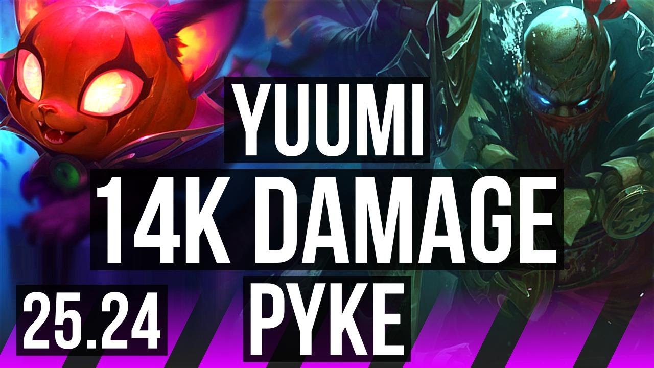 YUUMI & Yunara vs PYKE & Tristana (SUP) | 14K damage | EUW Master | 25.24