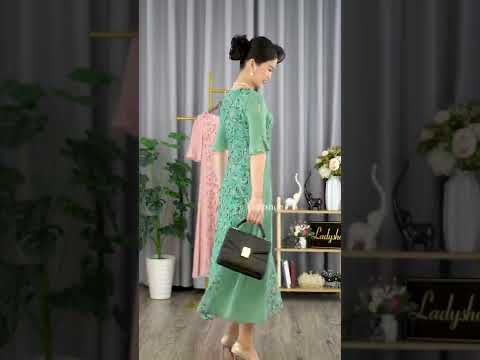 Video Thời Trang Trung Niên Đầm lưới pha voan cách điệu sang... - youtube