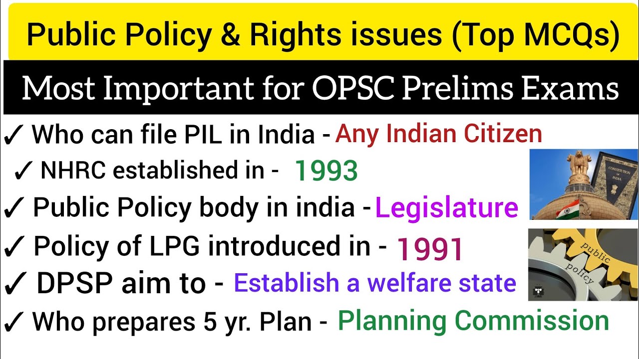 Public Policy & Rights Issues GK Questions / Public Policy GK MCQs / Public Policy & Rights Issues