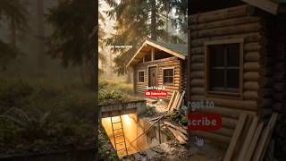 😱Hidden Forest Bunker Transformation #transformation #forest #diy #shorts#diy#usa #woodworking