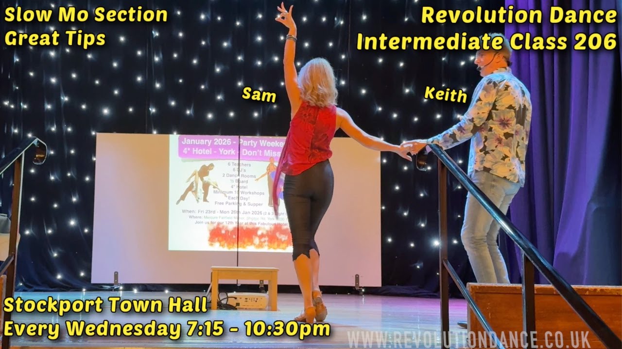 Learn to dance Int Modern Jive Class Keith & Sam Reverse West Coast into MJ Moves + more Video 206