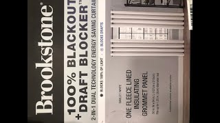 Brookstone 100% Blackout + Draft Blocker™️ 2-IN-1 Dual Technology Energy Saving Curtain