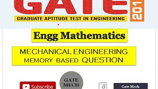 GATE 2019|Memory Based Engineering Mathematics -06 | Mechanical Engineering |GATE 2019 Exam Solution