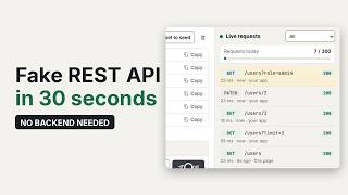 Create a Mock REST API in 30 Seconds (No Backend, Free)