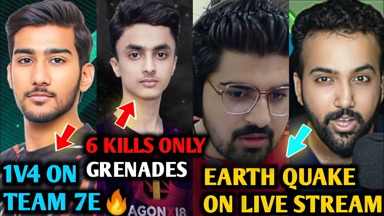 EARTH QUAKE ON LIVE STREAM 😥 || VOLTRUX 1V4 ON 7E || FALAK ONLY GRENADE ...