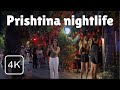 Summer Nightlife In Prishtina City Center Walking Tour 4K 