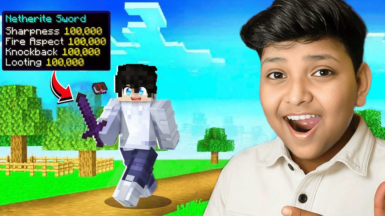 MINECRAFT BUT YOU ENCHANT EVERYTIME YOU WALK !!