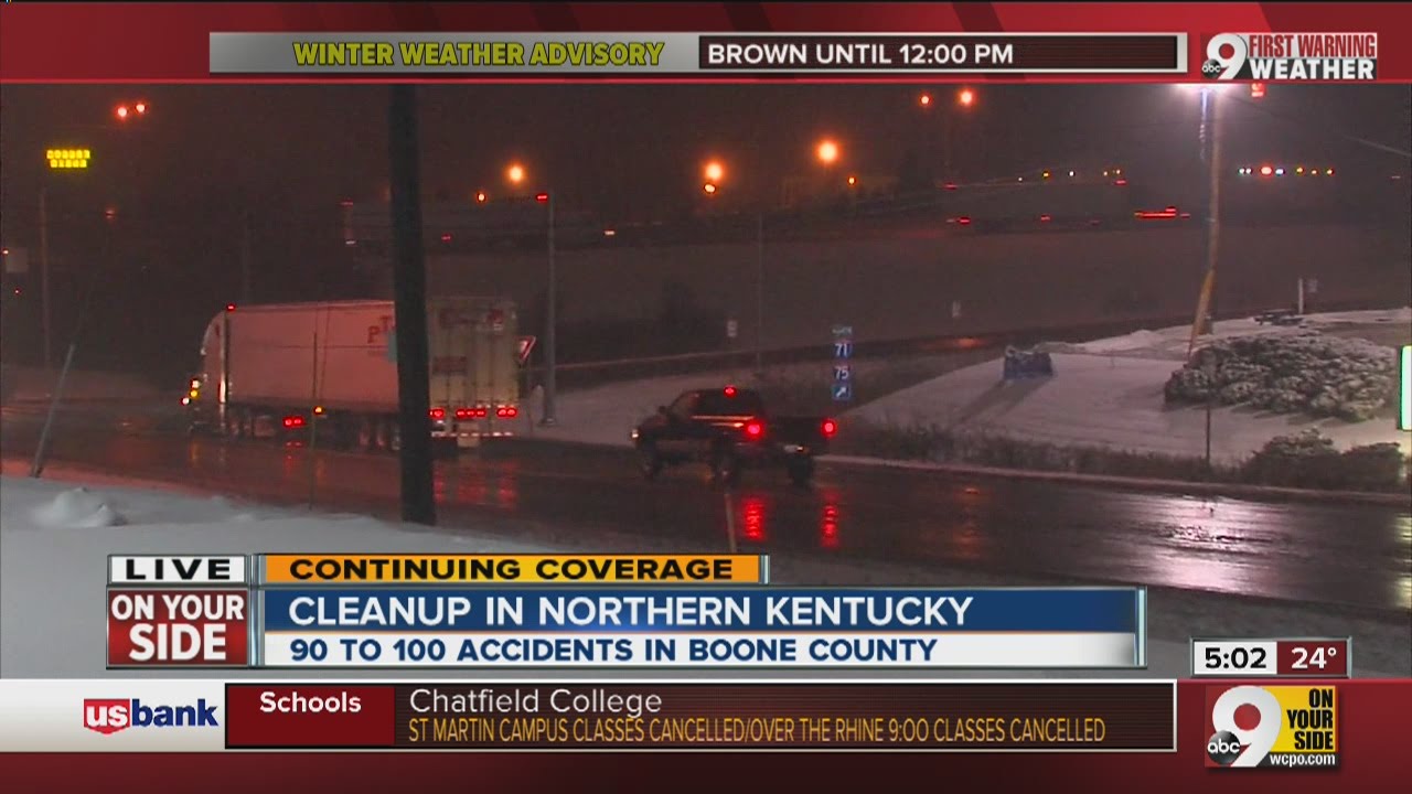 Snow causes crashes across Northern Kentucky
