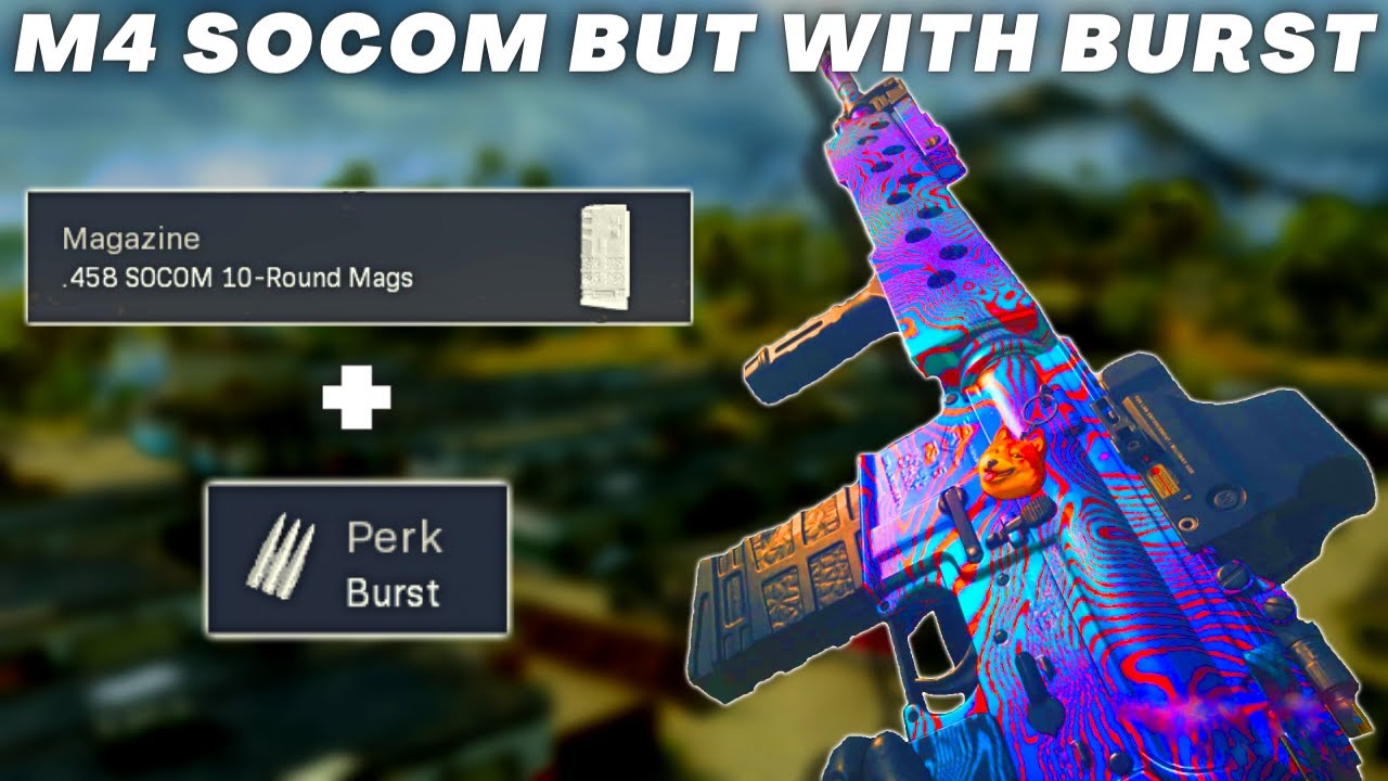The .458 SOCOM M4A1 but with BURST ATTACHMENT in WARZONE