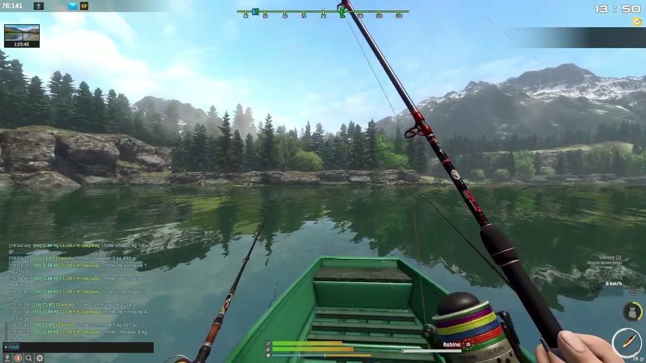 Fisher Online - Suisse Lac Alpin - Unique Truite grise (Lake trout)
