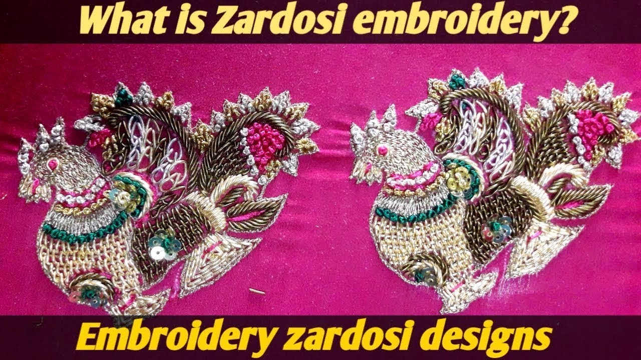 zardozi embroidery tutorial for simple stitches/hand embroidery designs YouTube