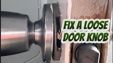 How to fix a loose door knob ( if no screws are visible)