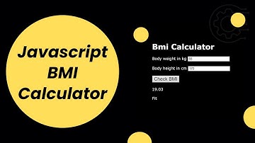 How to create javascript BMI calculator | BMI calculator using html css and javascript
