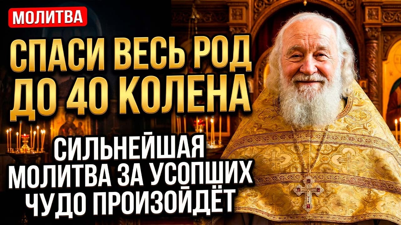 ДО 40 КОЛЕНА СПАСЁШЬ ВЕСЬ РОД! ПРОЧТИ ЭТУ МОЛИТВУ ЗА УСОПШИХ—И ЧУДО ПРОИЗОЙДЁТ! Священник подтвердил