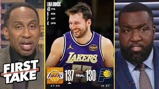 First Take Luka Doncic Is My Mvp - Stephen A. Smith Reacts To Lebron & Lakers Beat Pacers 137-130