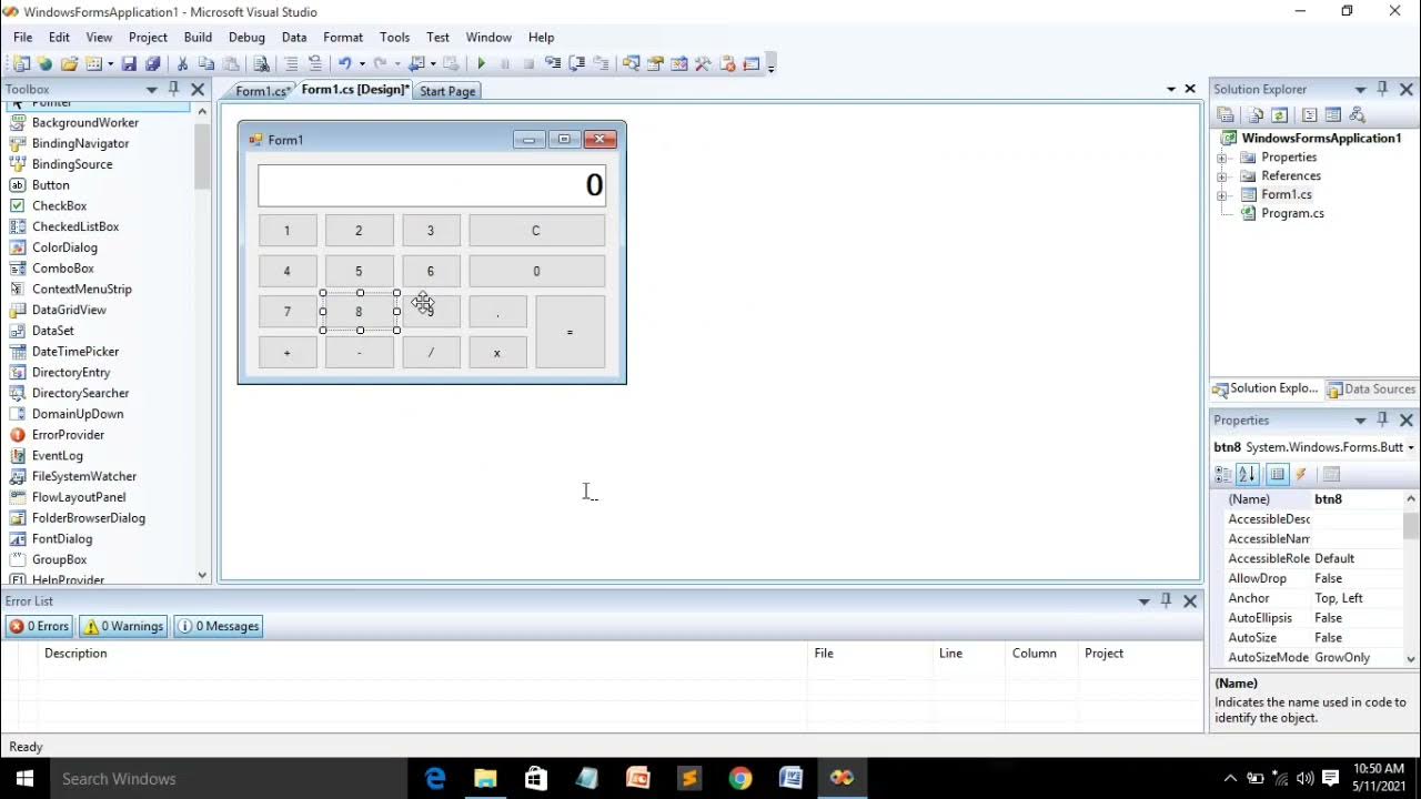 Cara Membuat Kalkulator Sederhana Menggunakan Visual Studio C# - YouTube